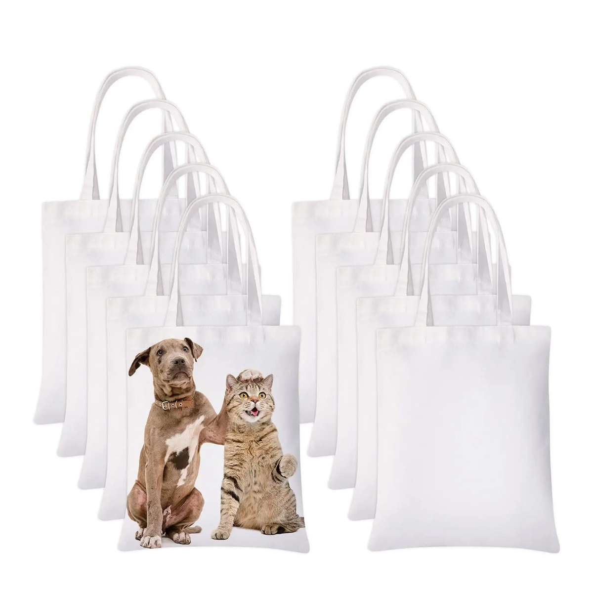 Tote Bag Sublimation - Sacs fourre-tout en toile blanche 6