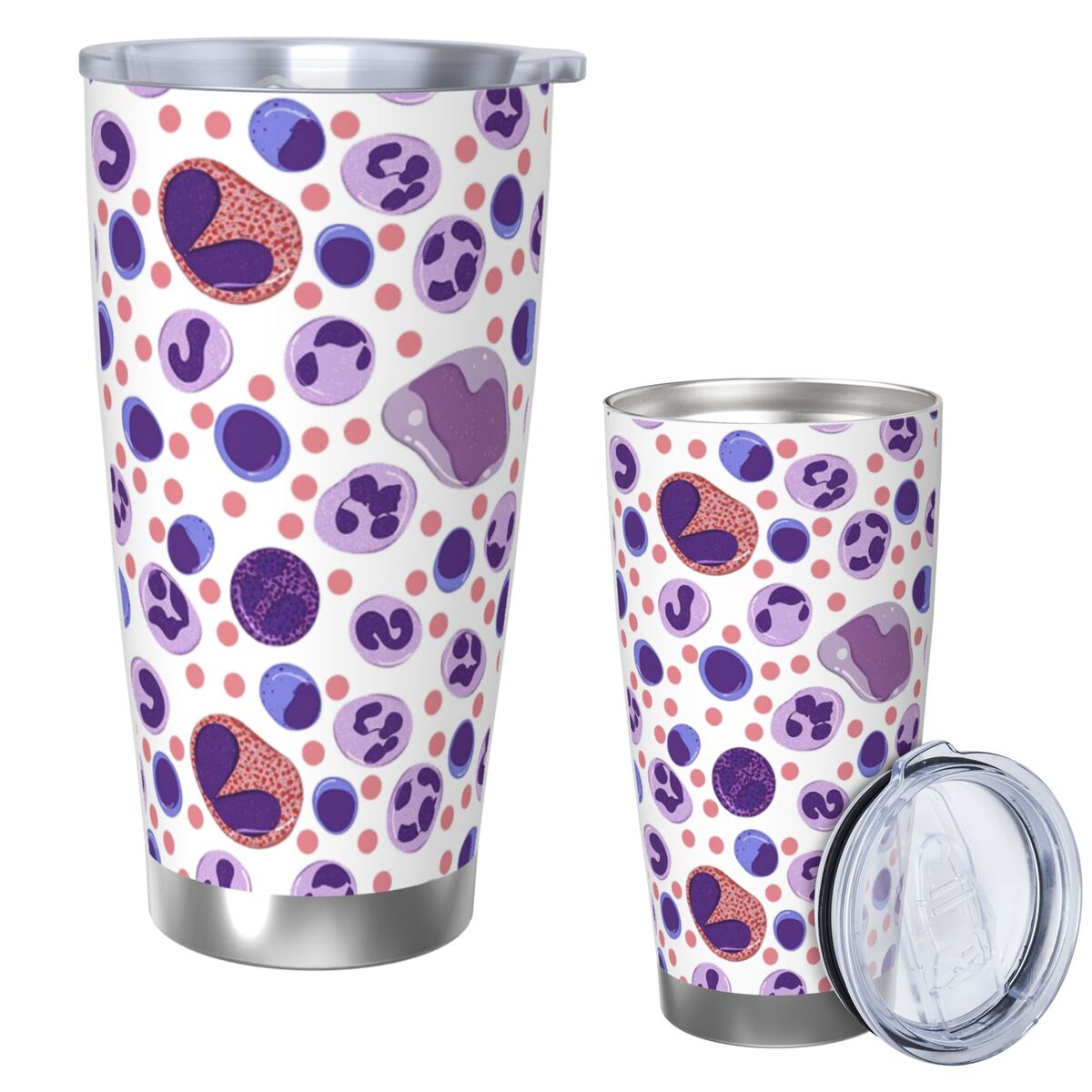 Tumbler 20Oz White - Grand gobelet en acier inoxydable à