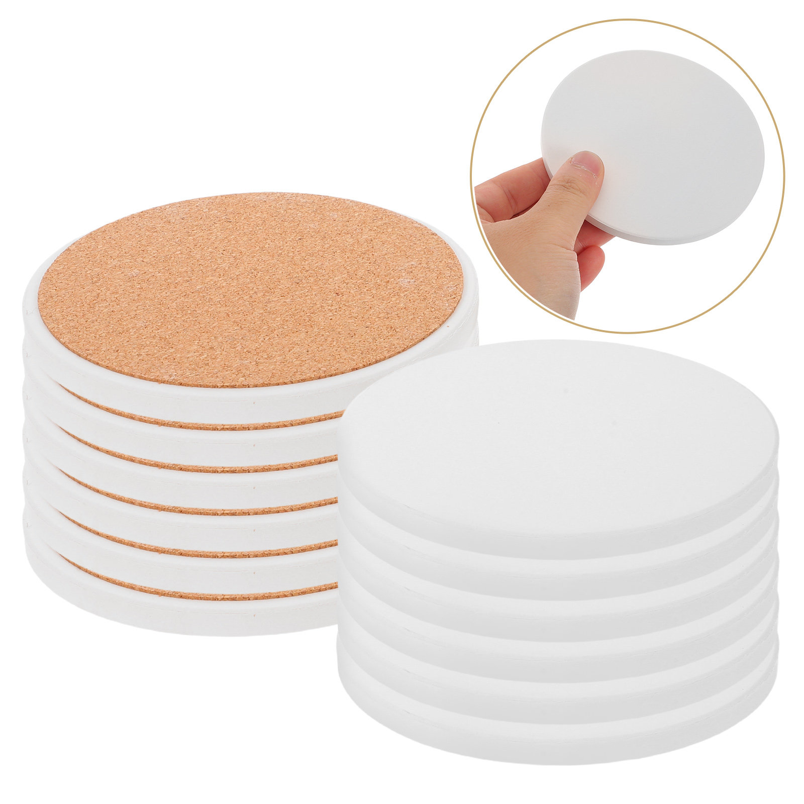 Coaster Sublimation Blank - 12 sous-verres vierges pour sublimation, sous-verres
