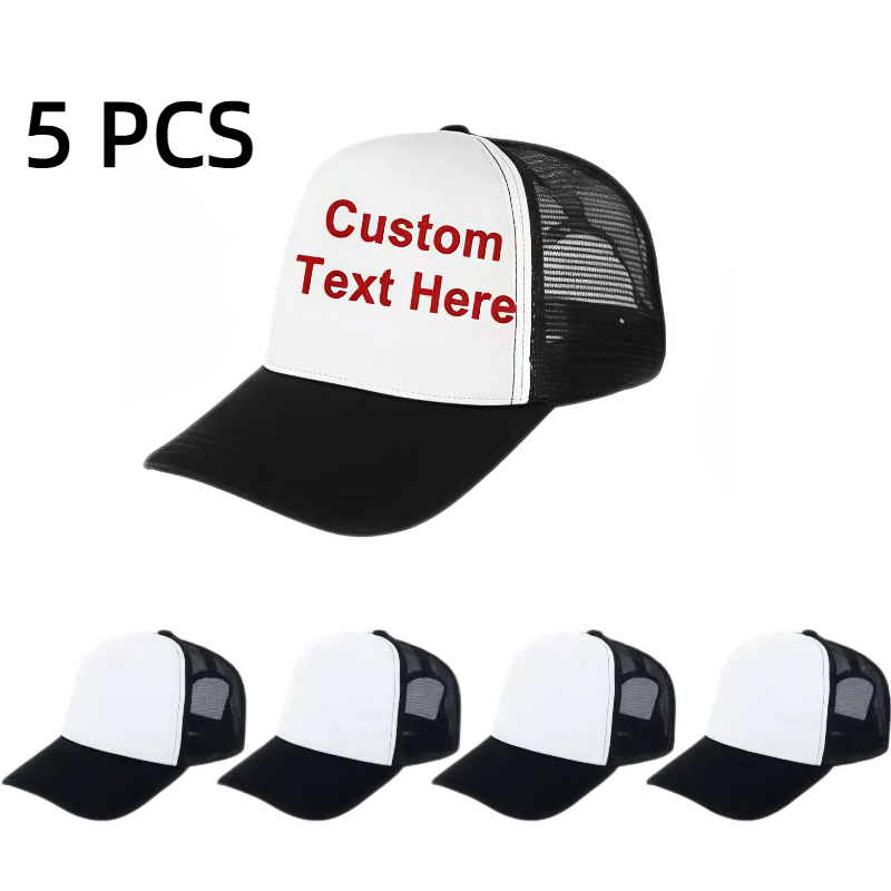 Hat Sublimation Blank - Lot de 5 casquettes de baseball