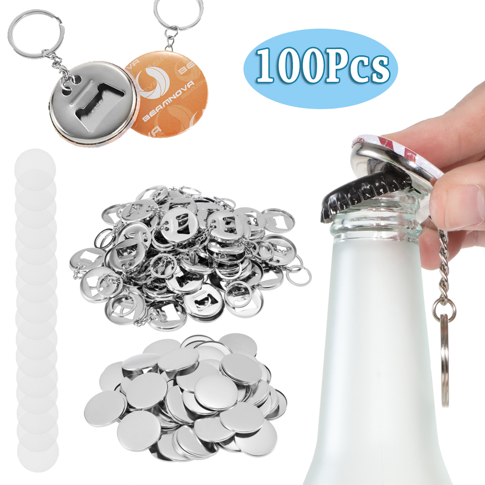 Button Badge Blank - 100 pièces Badge matériaux ouvre-bouteille et