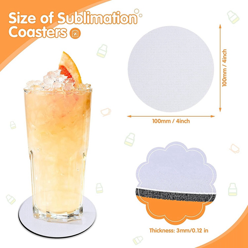 Sous-verres vierges pour subli - Coaster Sublimation Blank avis et prix