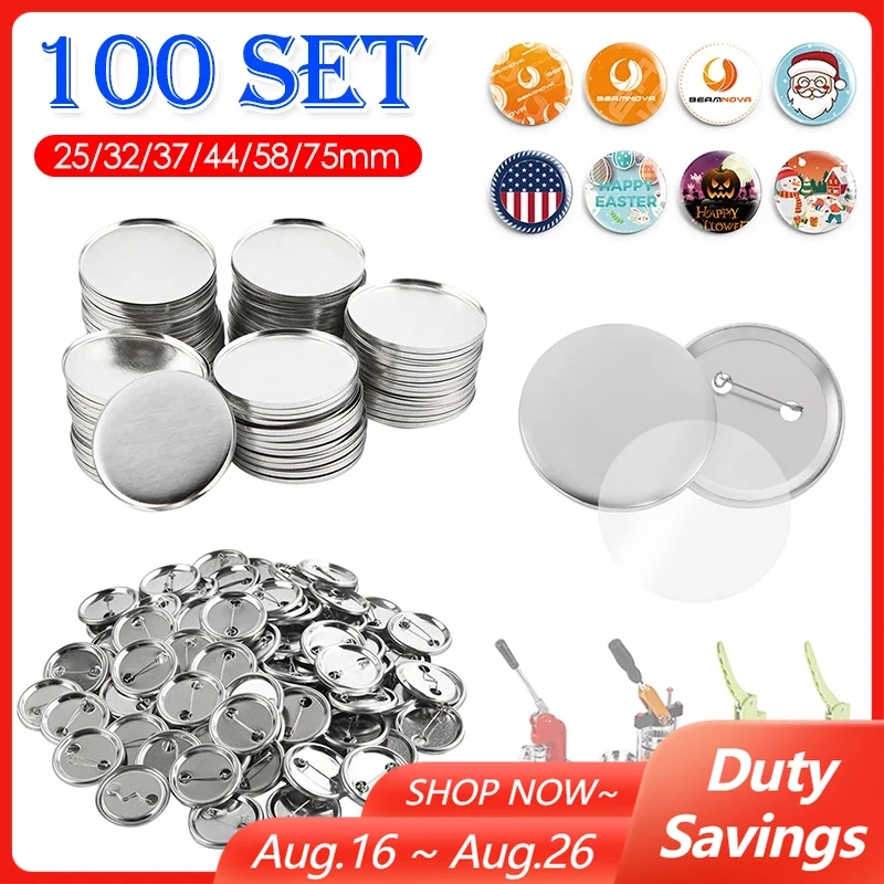 100 ensemble de boutons à broc - Button Badge Blank avis et prix