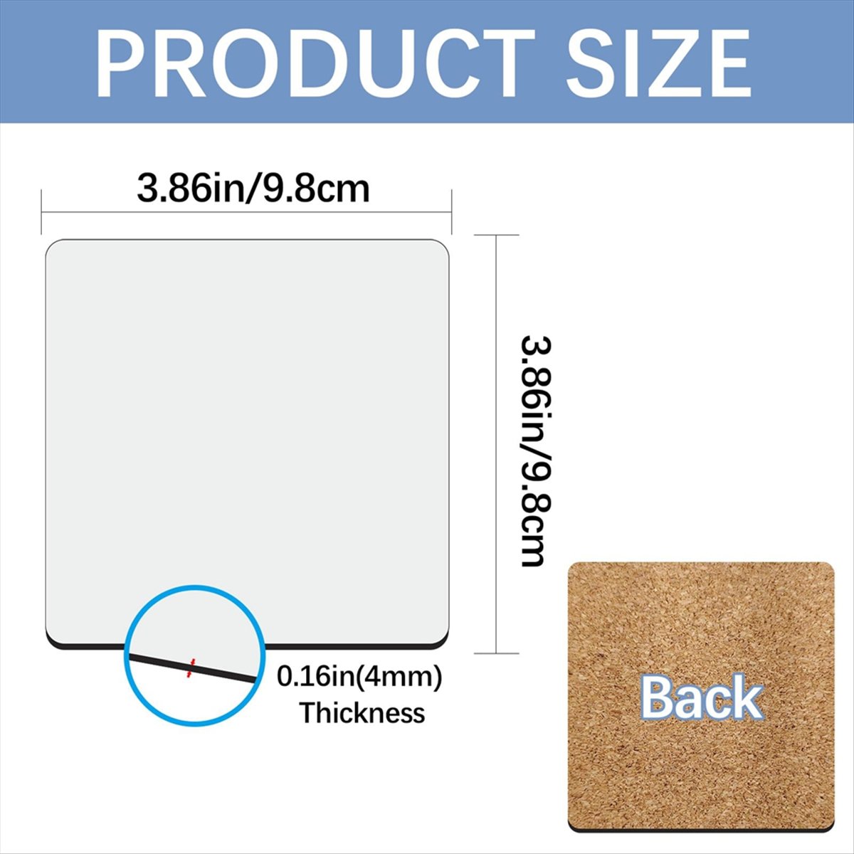 ABYA 30 pièces de sous-verres  - Coaster Sublimation Blank avis et prix