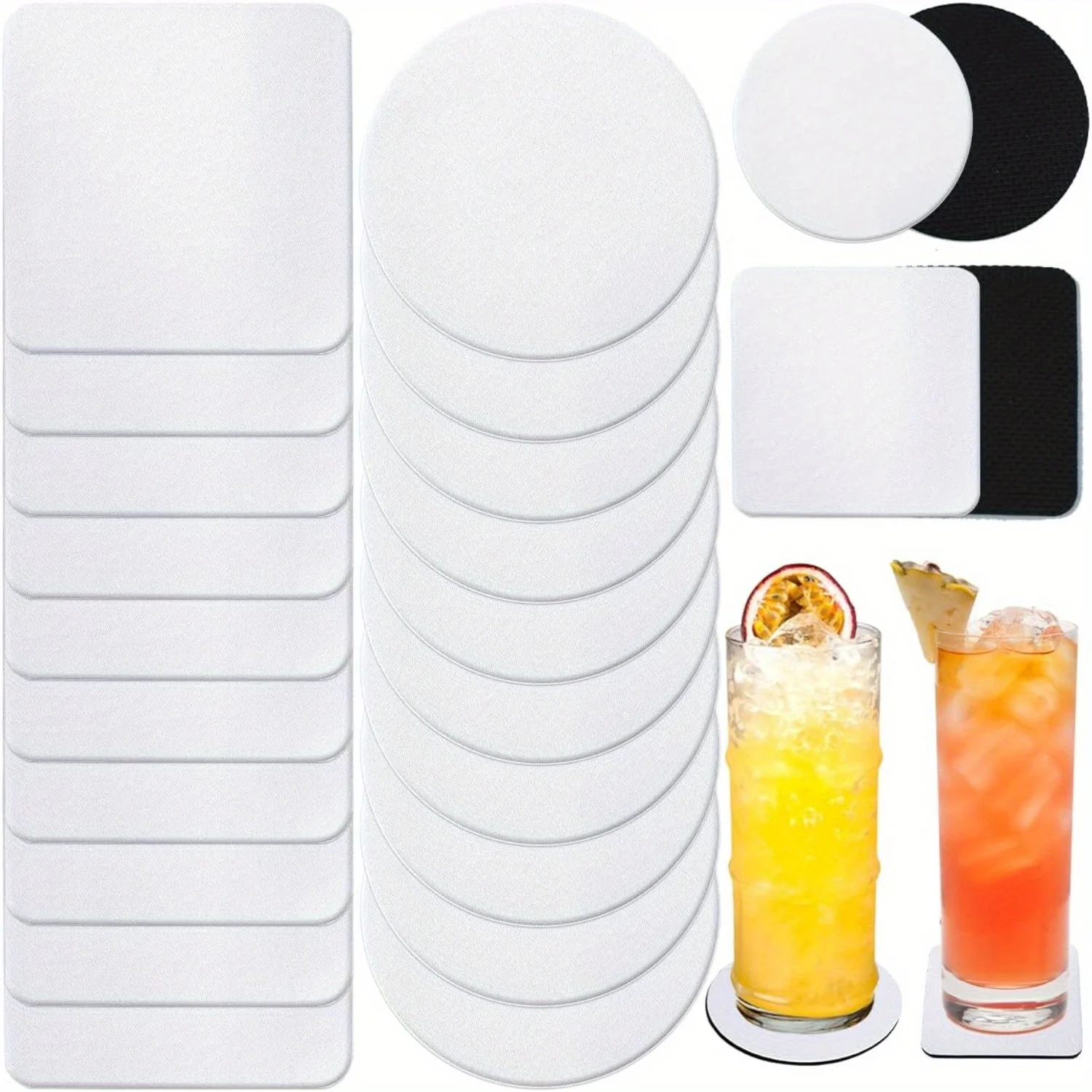 30/50 pièces dessous de verre  - Coaster Sublimation Blank avis et prix